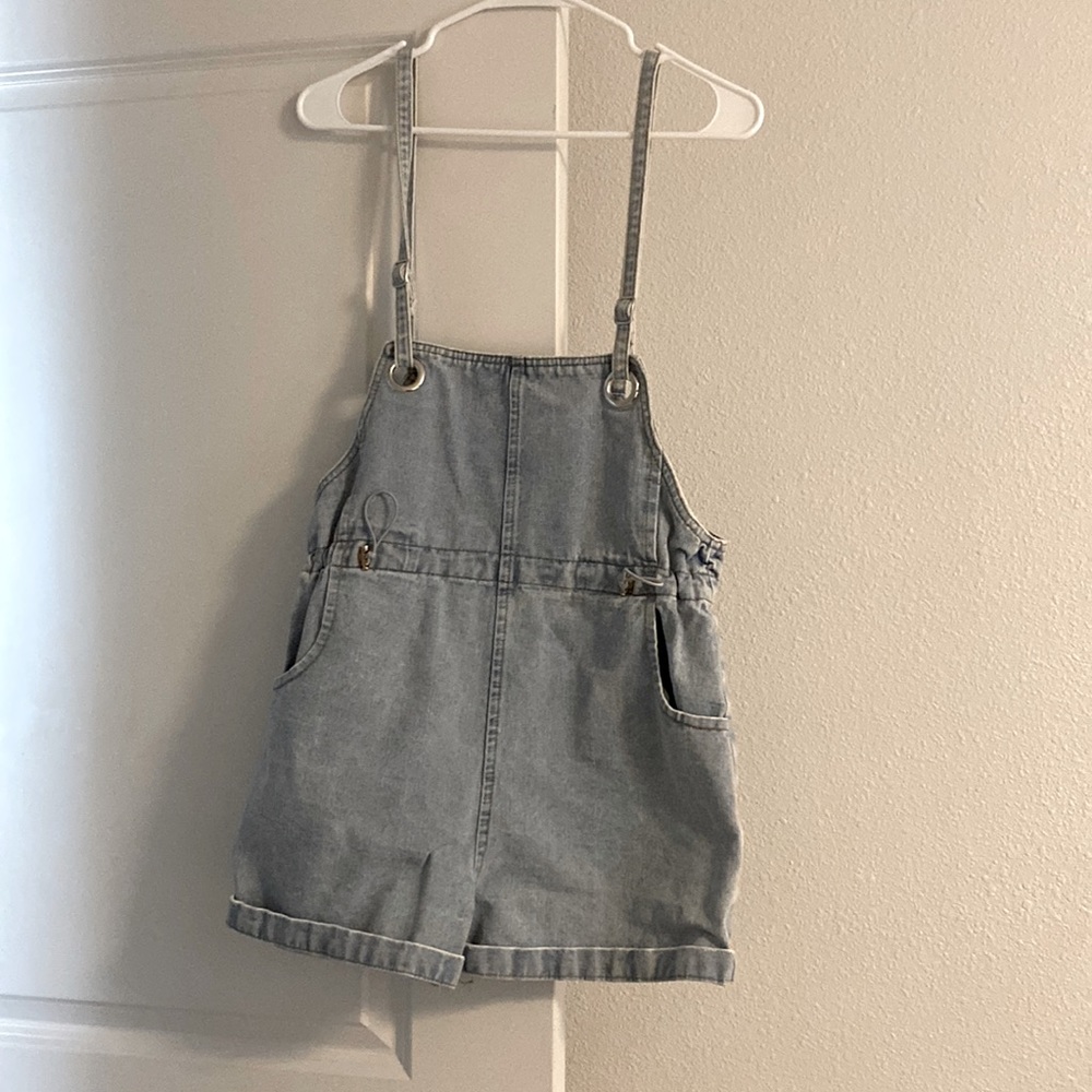 Denim short jumpsuit